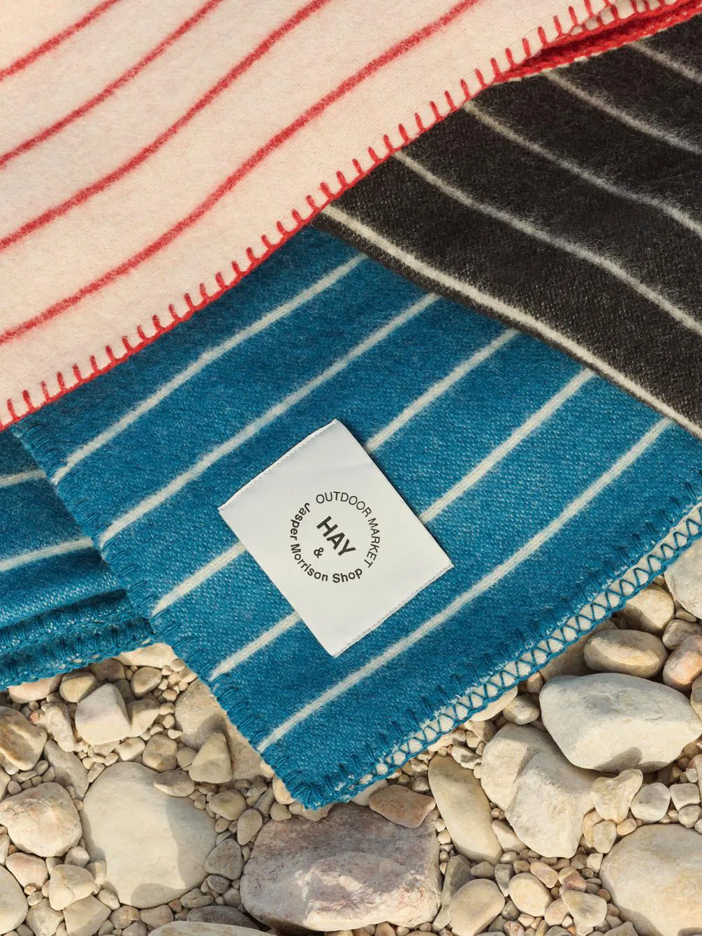 Outdoor Market blanket, Blue-beige, 130x180 cm HAY