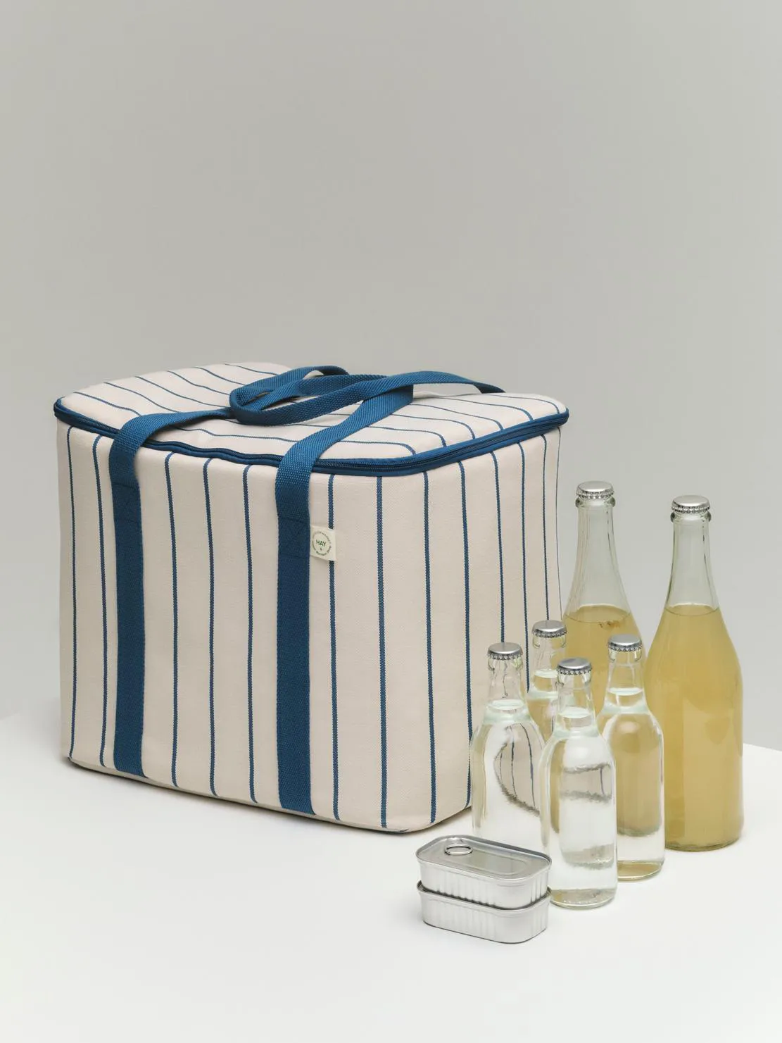 Outdoor Market cooler bag, Blue-beige HAY