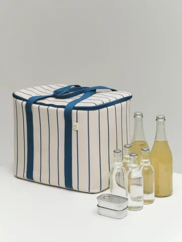 Outdoor Market cooler bag - Blue-beige - HAY