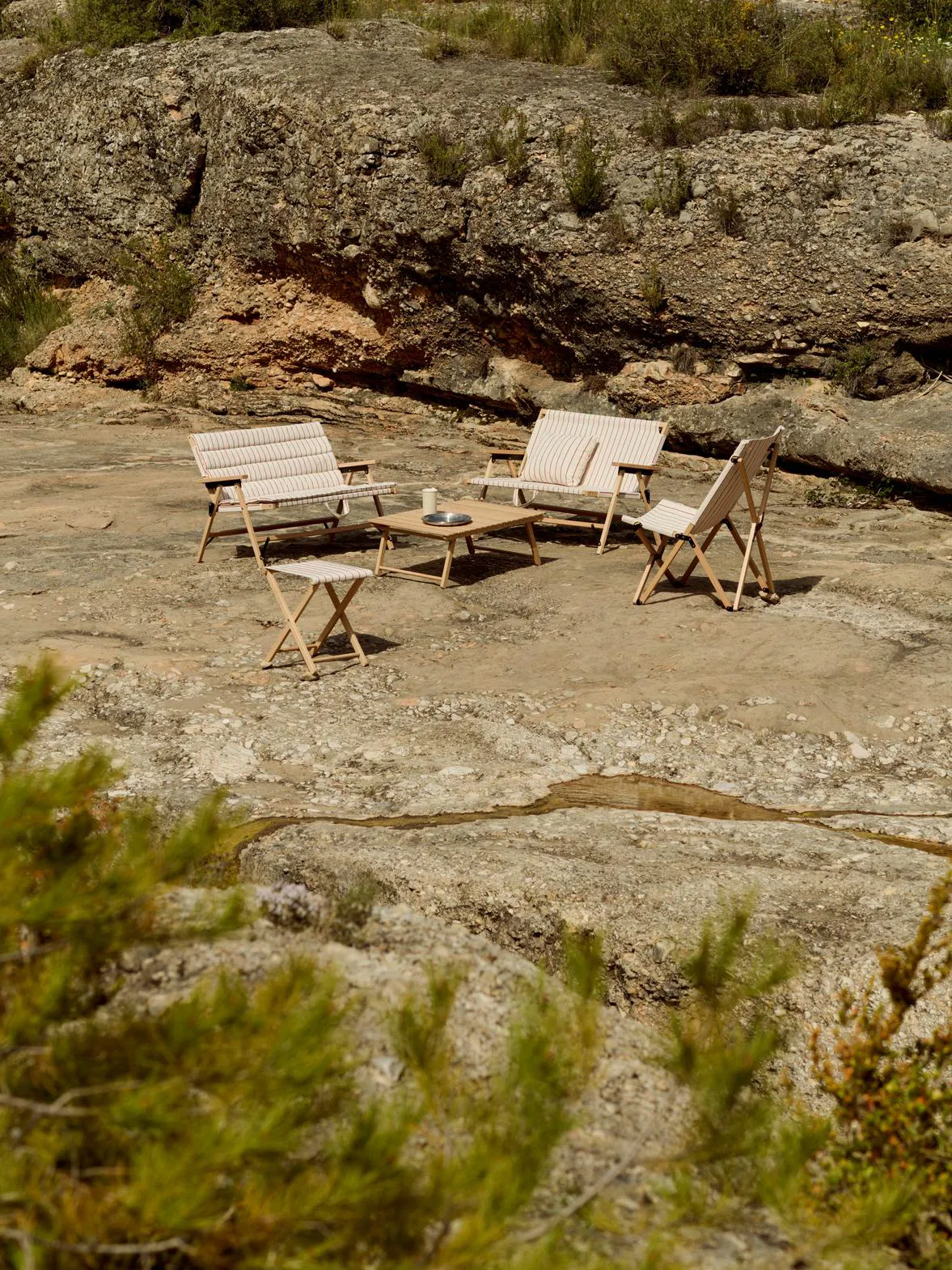 Outdoor Market cushion, Beige-red, 45x35 cm HAY