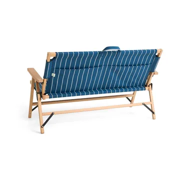 Outdoor Market foldable sofa - Blue-beige, 2-seater - HAY