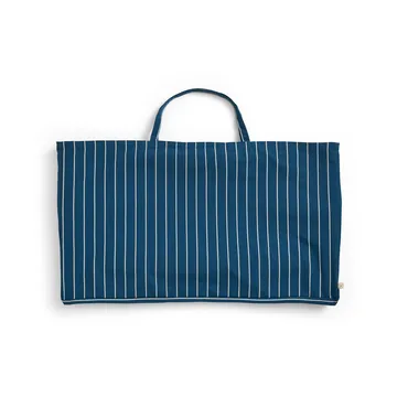 Outdoor Market foldable sofa - Blue-beige, 2-seater - HAY