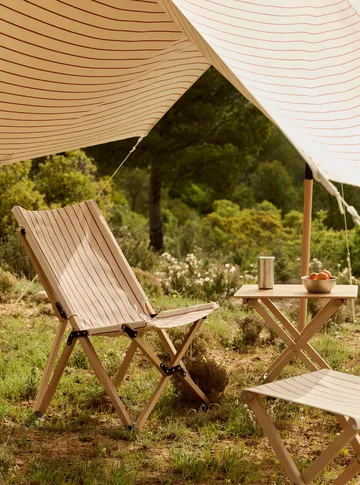 Outdoor Market folding chair - Beige-red - HAY