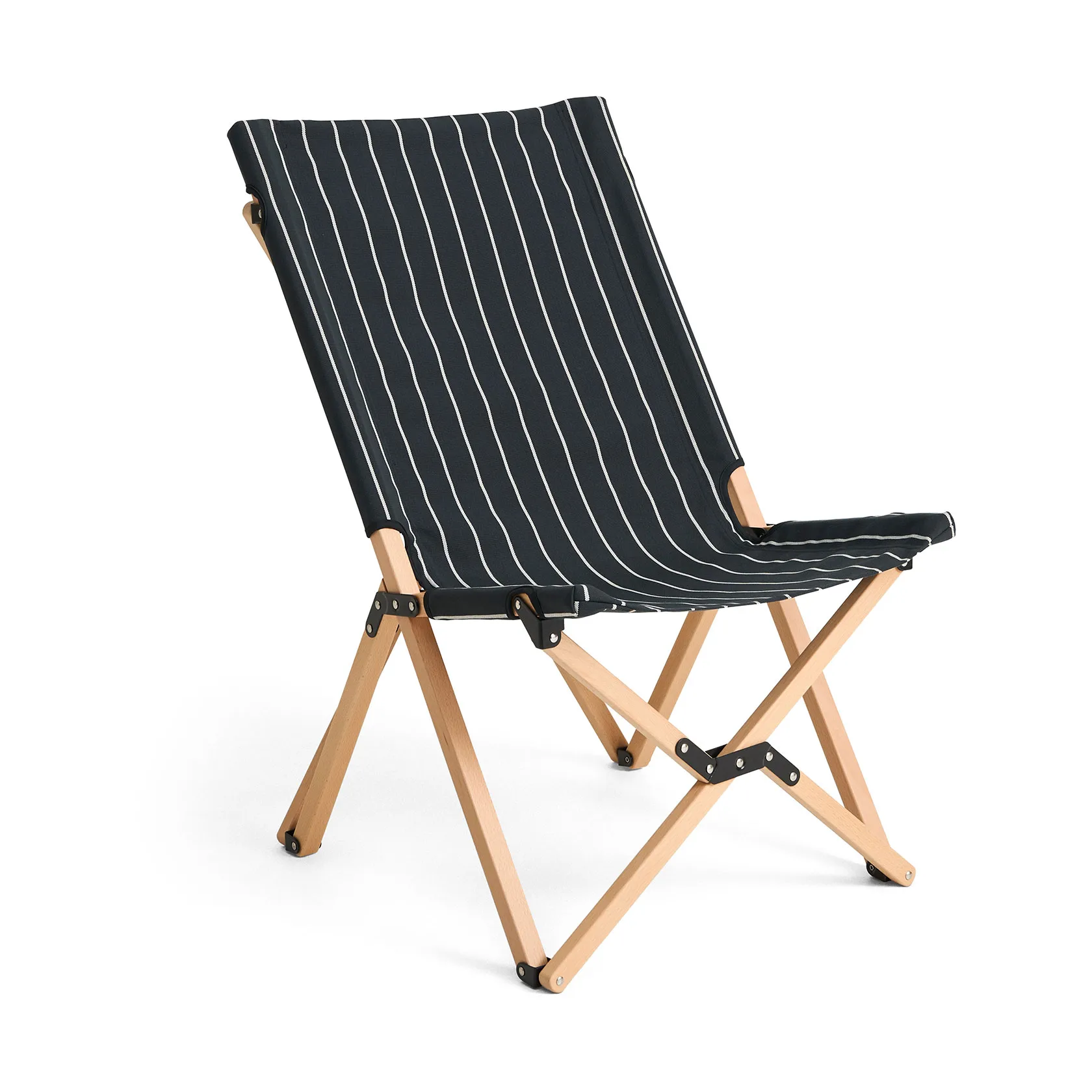 Outdoor Market folding chair, Black-beige HAY