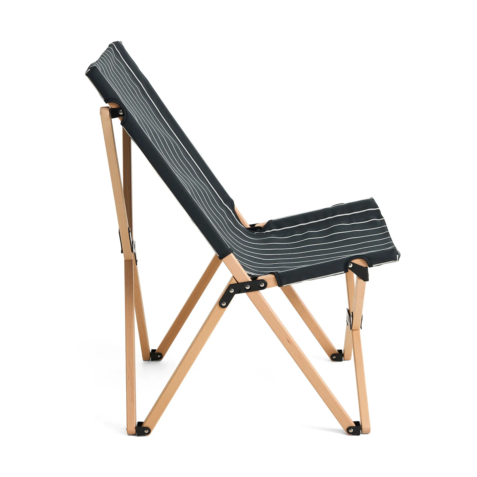 Outdoor Market folding chair, Black-beige HAY
