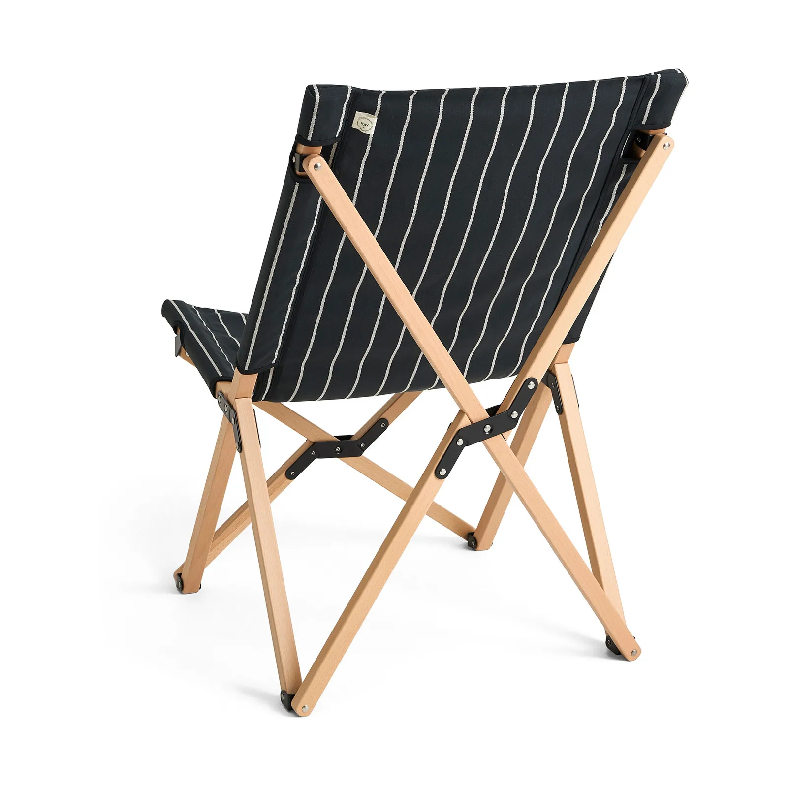 Outdoor Market folding chair, Black-beige HAY
