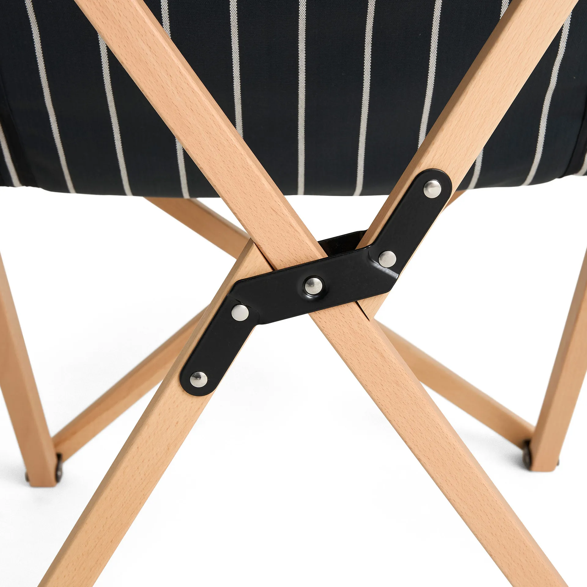Outdoor Market folding chair, Black-beige HAY