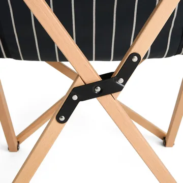 Outdoor Market folding chair - Black-beige - HAY