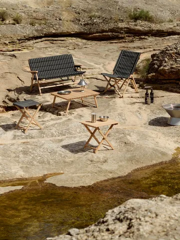 Outdoor Market folding chair - Black-beige - HAY