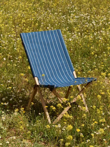 Outdoor Market folding chair - Blue-beige - HAY