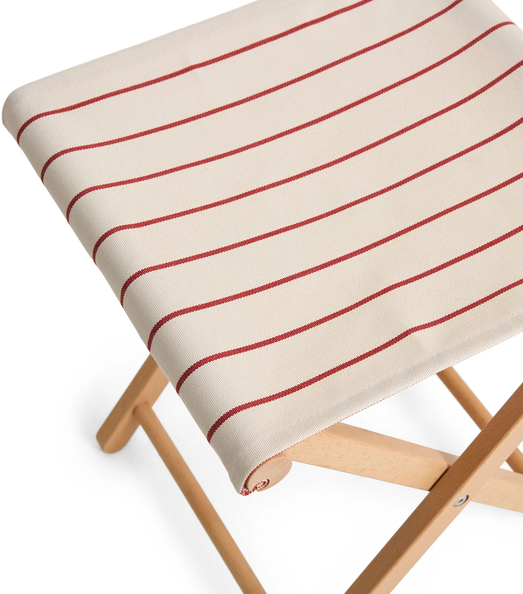 Outdoor Market folding stool, Beige-red HAY
