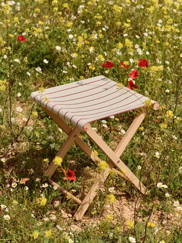 Outdoor Market folding stool - Beige-red - HAY