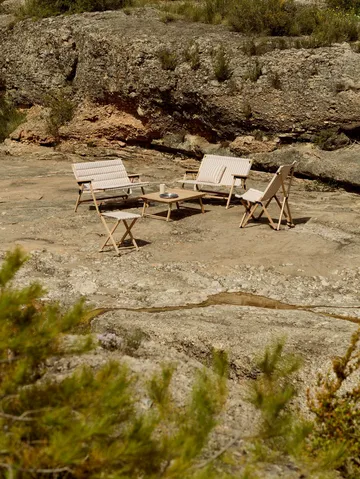 Outdoor Market folding stool - Beige-red - HAY