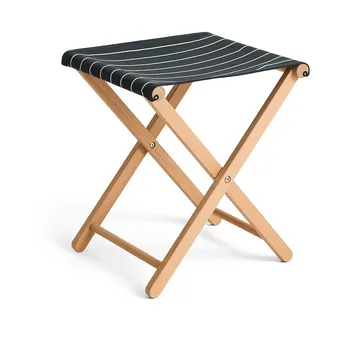 Outdoor Market folding stool - Black-beige - HAY