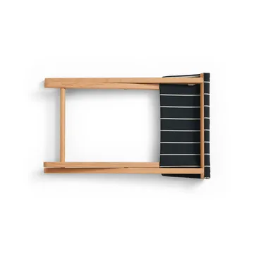 Outdoor Market folding stool - Black-beige - HAY