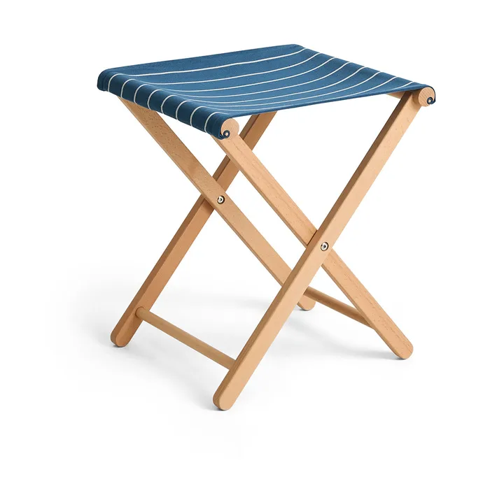 Outdoor Market folding stool - Blue-beige - HAY