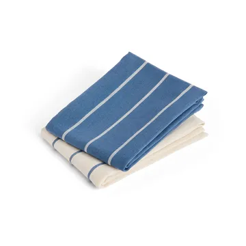 Outdoor Market kitchen towel - Blue-beige, 2-pack - HAY