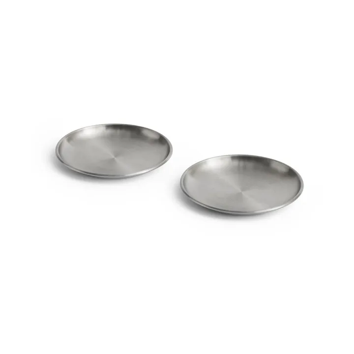 Outdoor Market plate - Stainless steel, Ø13.5 cm, 2-pack - HAY