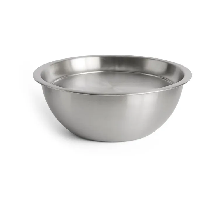 Outdoor Market serving bowl with lid - Stainless steel, medium - HAY