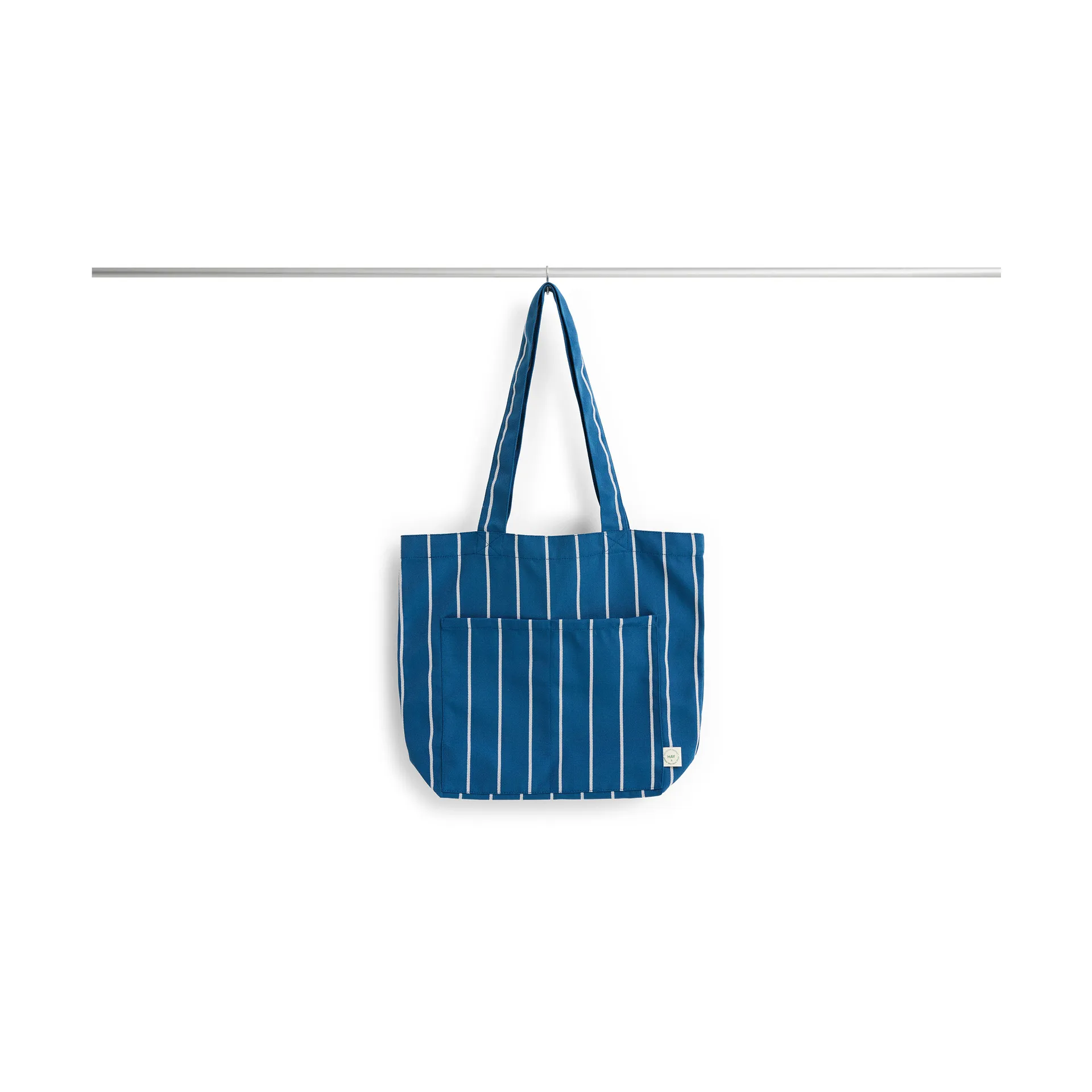 Outdoor Market tote bag, Blue-beige, medium HAY