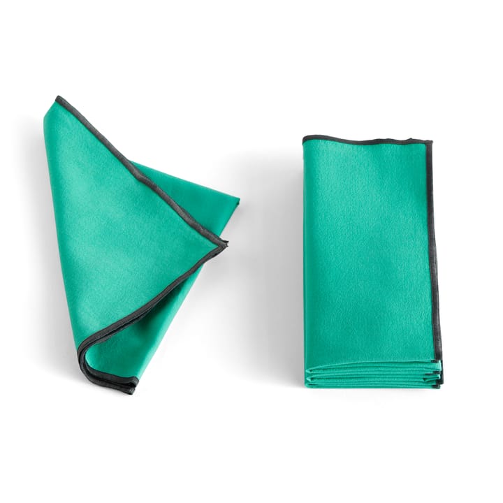Outline fabric napkin 4-pack - Verdigris green - HAY