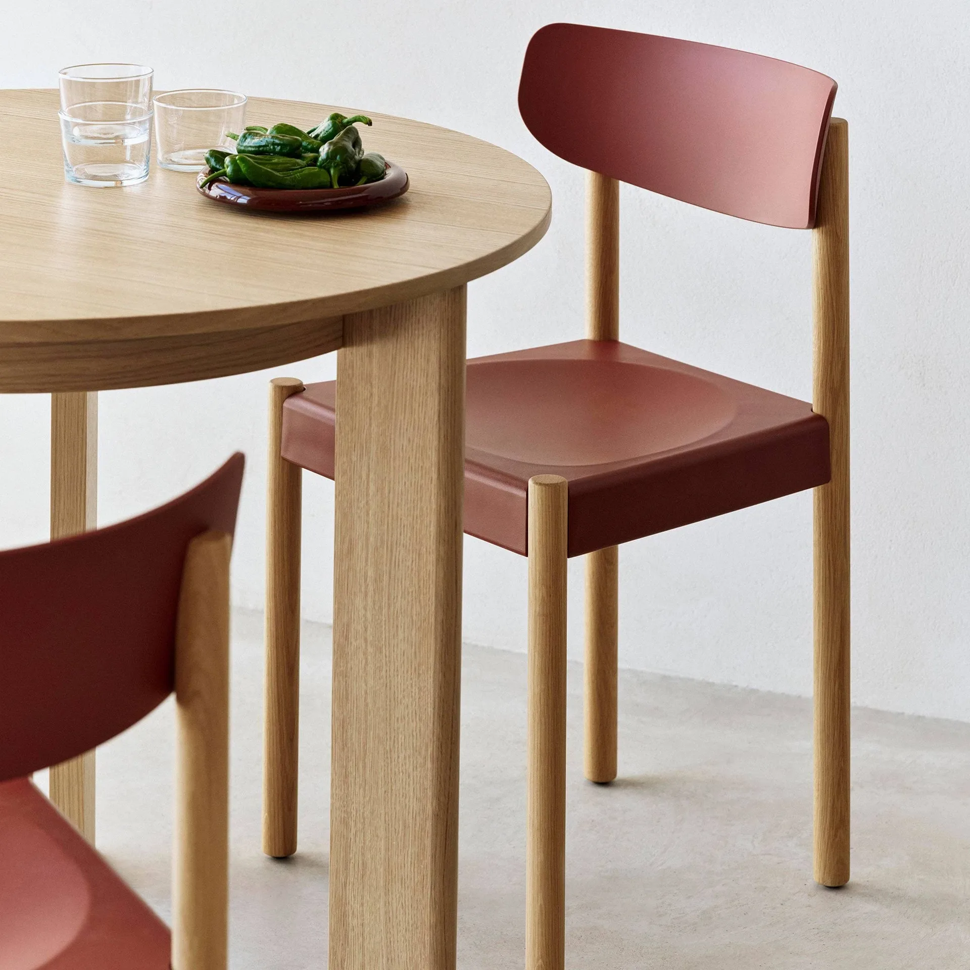 Pack Chair 10 chair, Oiled oak-hull red HAY