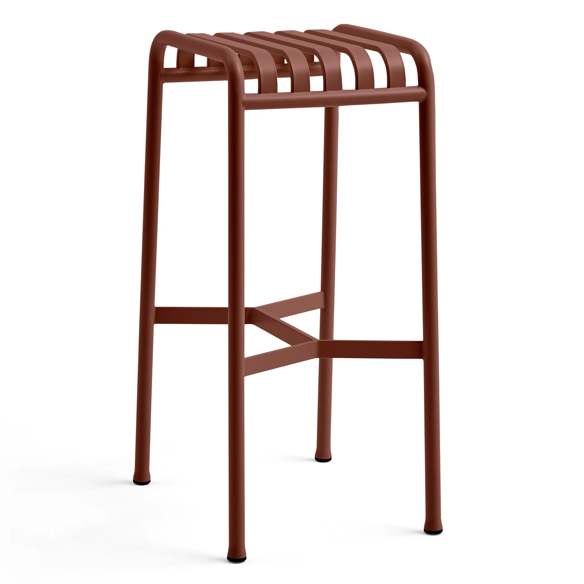 Palissade bar stool, Iron red HAY