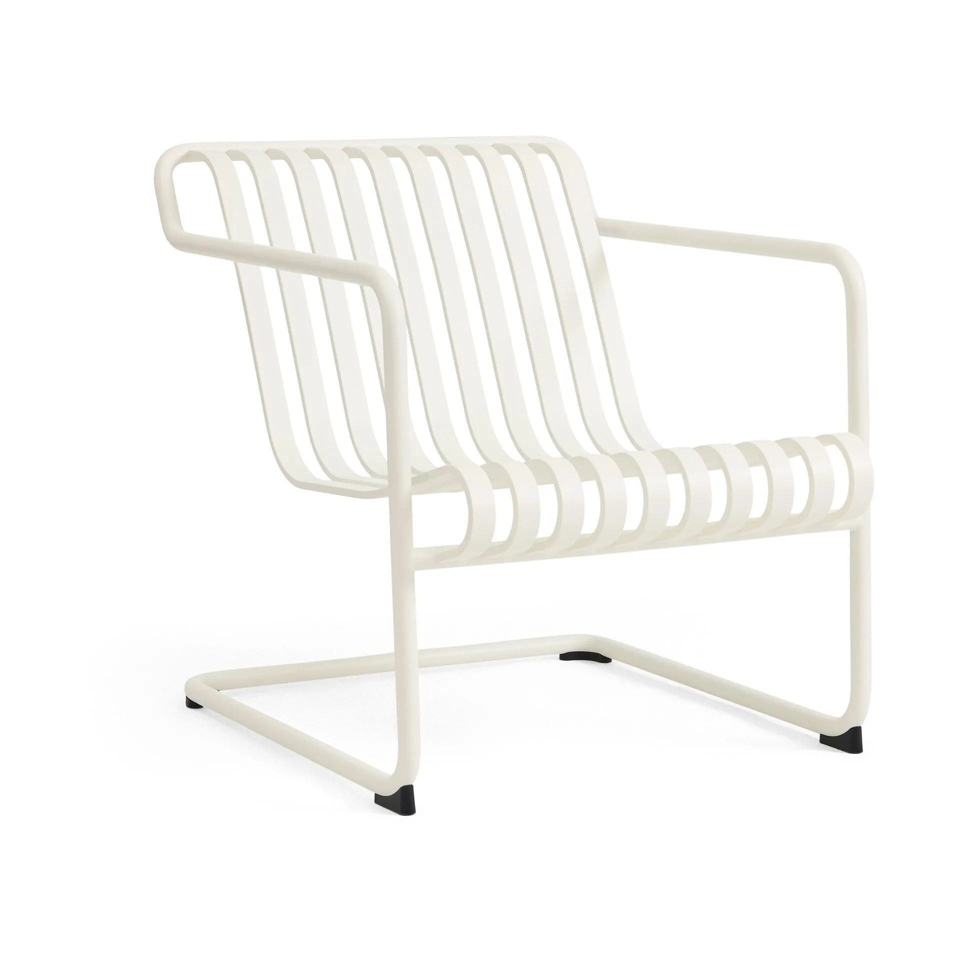 Palissade Cantilever Low lounge armchair, Cream white HAY