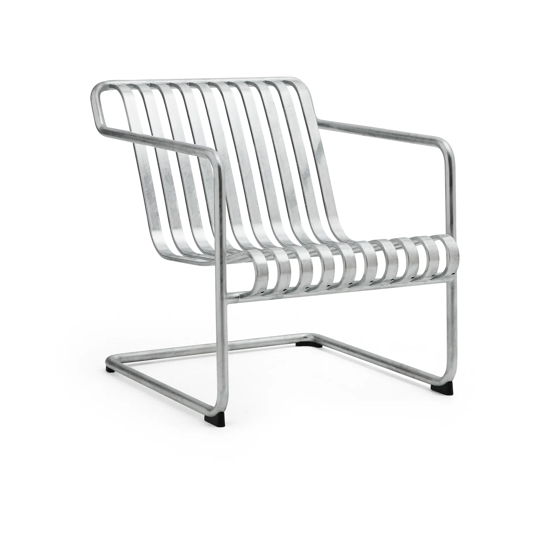 Palissade Cantilever Low lounge armchair, Hot galvanised steel HAY