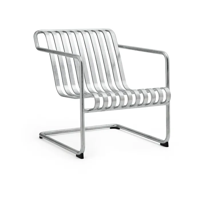 Palissade Cantilever Low lounge armchair - Hot galvanised steel - HAY