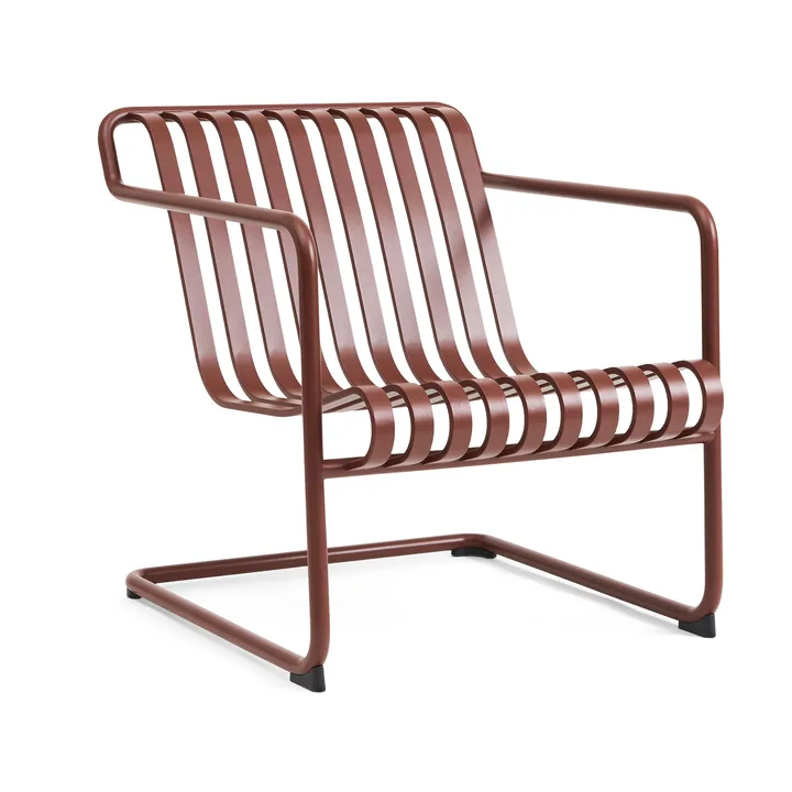 Palissade Cantilever Low lounge armchair - Iron red - HAY