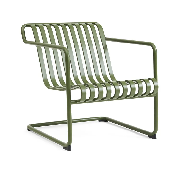 Palissade Cantilever Low lounge armchair - Olive - HAY