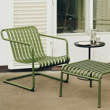 Palissade Cantilever Low lounge armchair - Olive - HAY