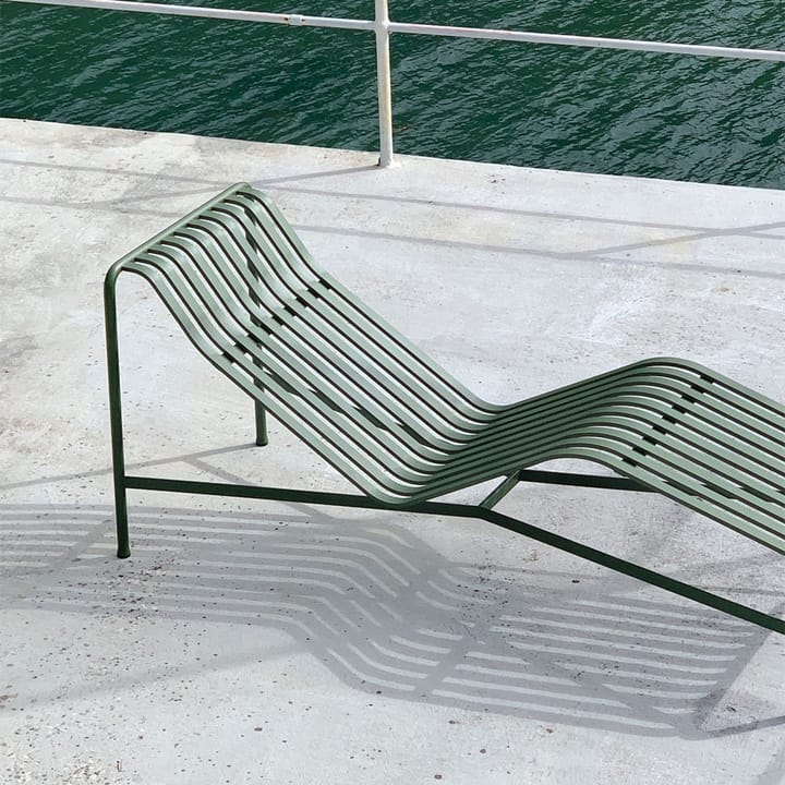 Palissade chaise lounge - Hot galvanized - HAY