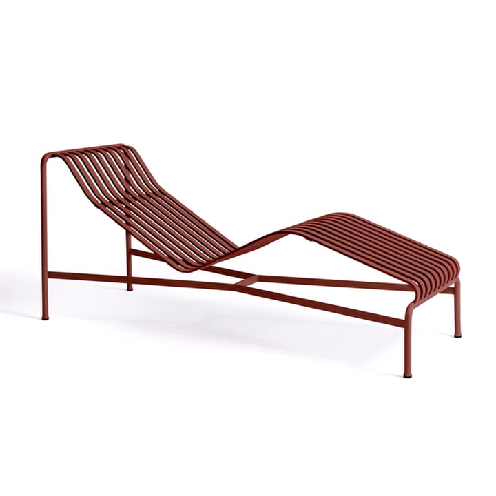 Palissade chaise lounge - Iron red - HAY