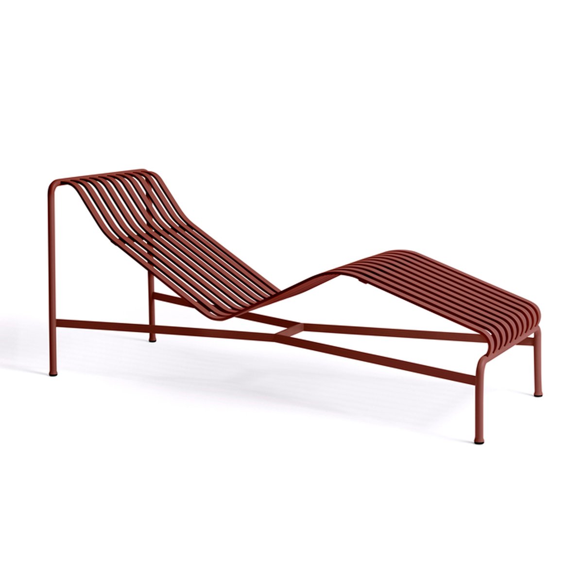 HAY Palissade chaise lounge Iron red