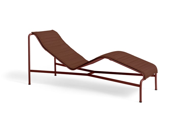 Palissade chaise lounge, Iron red HAY