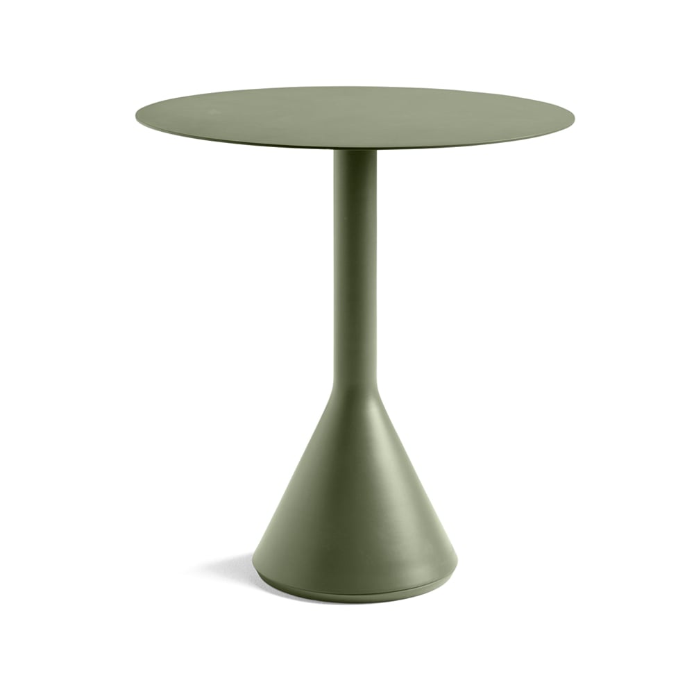 HAY Palissade Cone round coffee table Olive, ø70