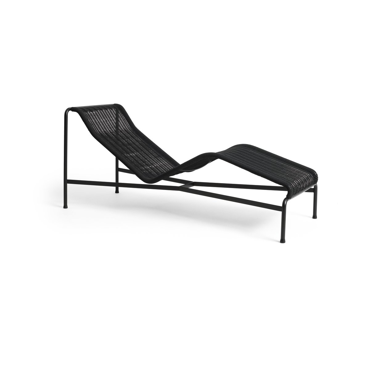 HAY Palissade Cord chaise longue Anthracite | Scandinavian Design | Garden chairs | Black