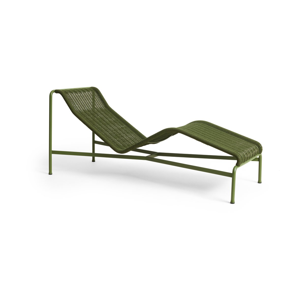 HAY Palissade Cord chaise longue Olive | Scandinavian Design | Garden chairs | Green