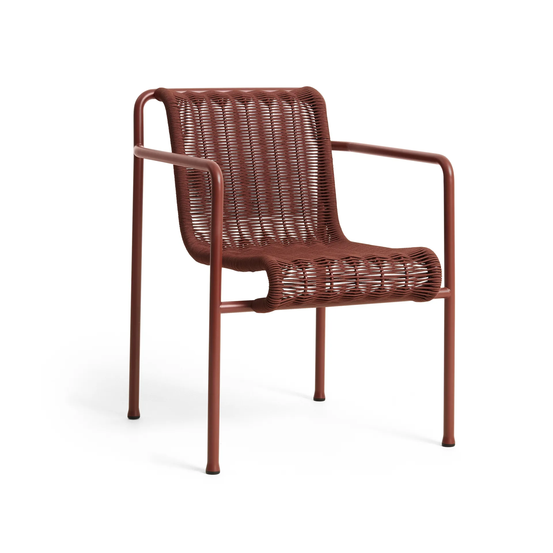 Palissade Cord Dining armchair, Iron red HAY