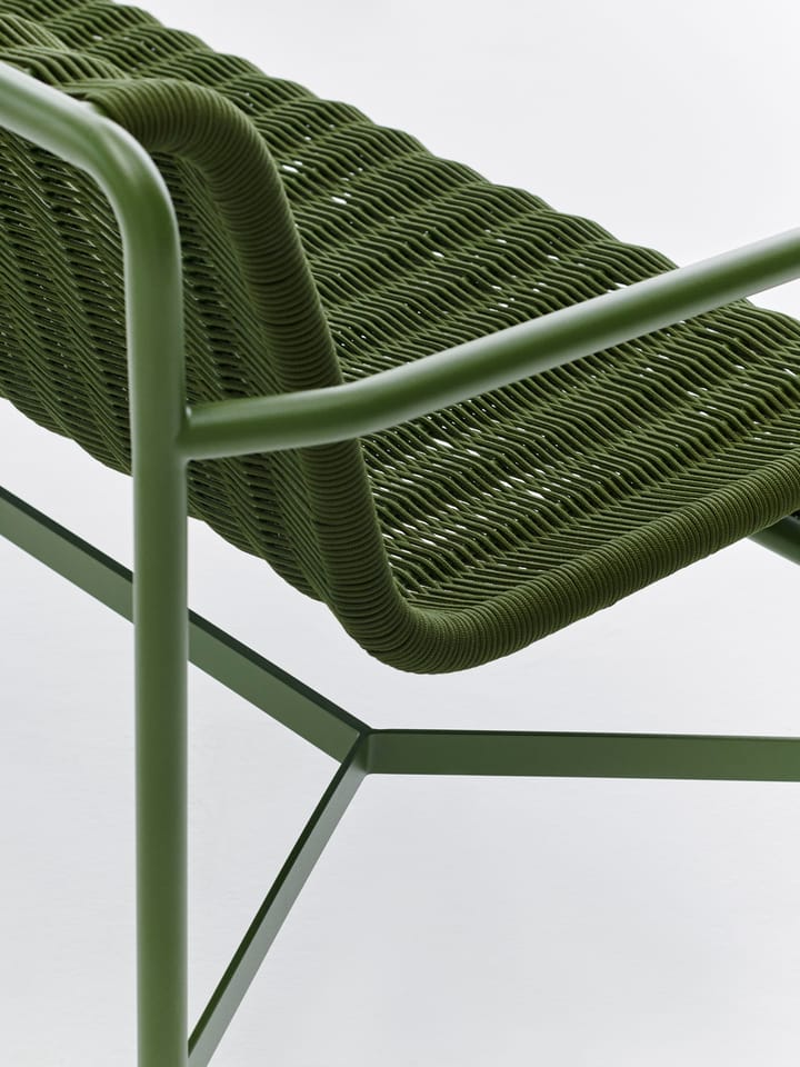 Palissade Cord Dining bench with armrests, Olive HAY