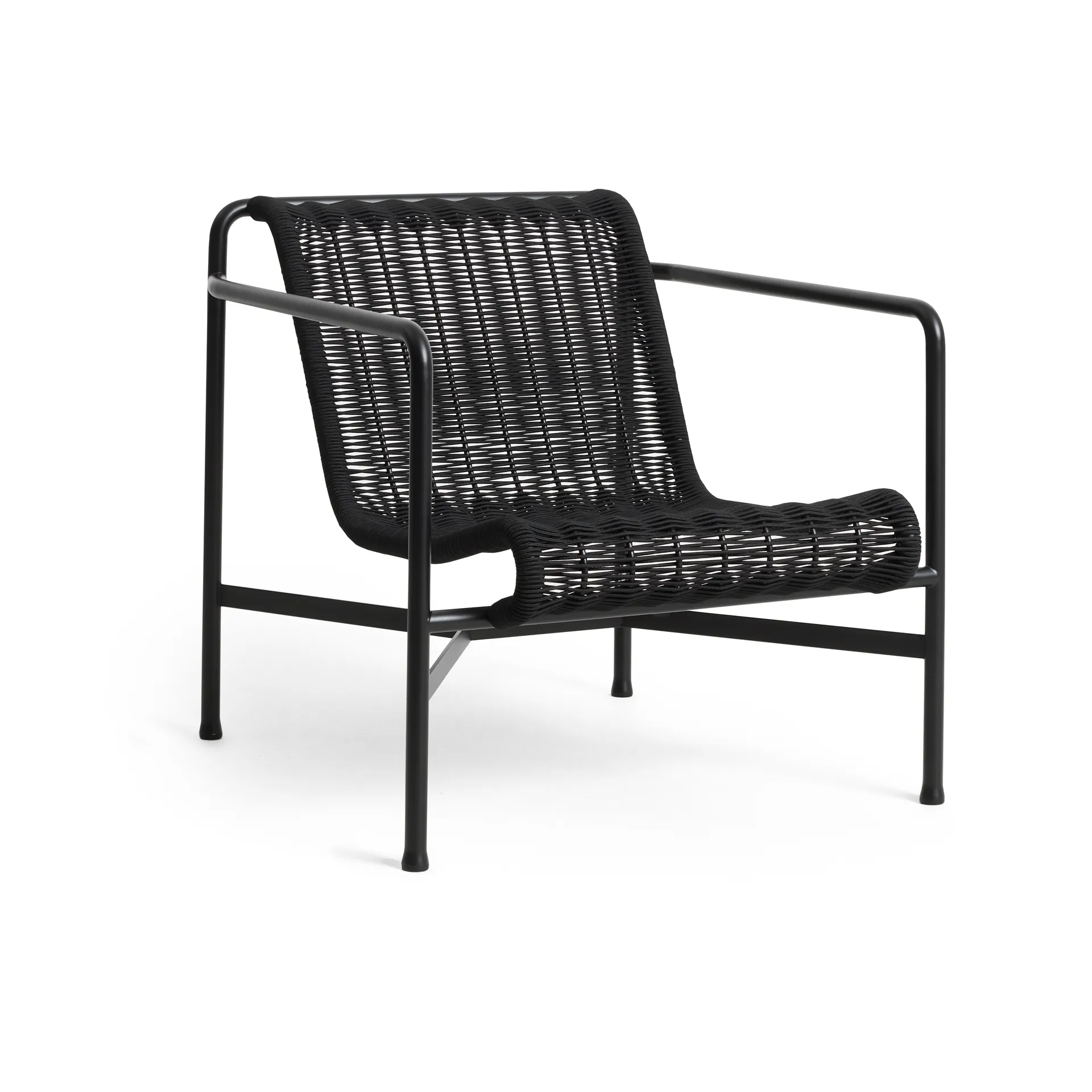 Palissade Cord Low lounge armchair, Anthracite HAY