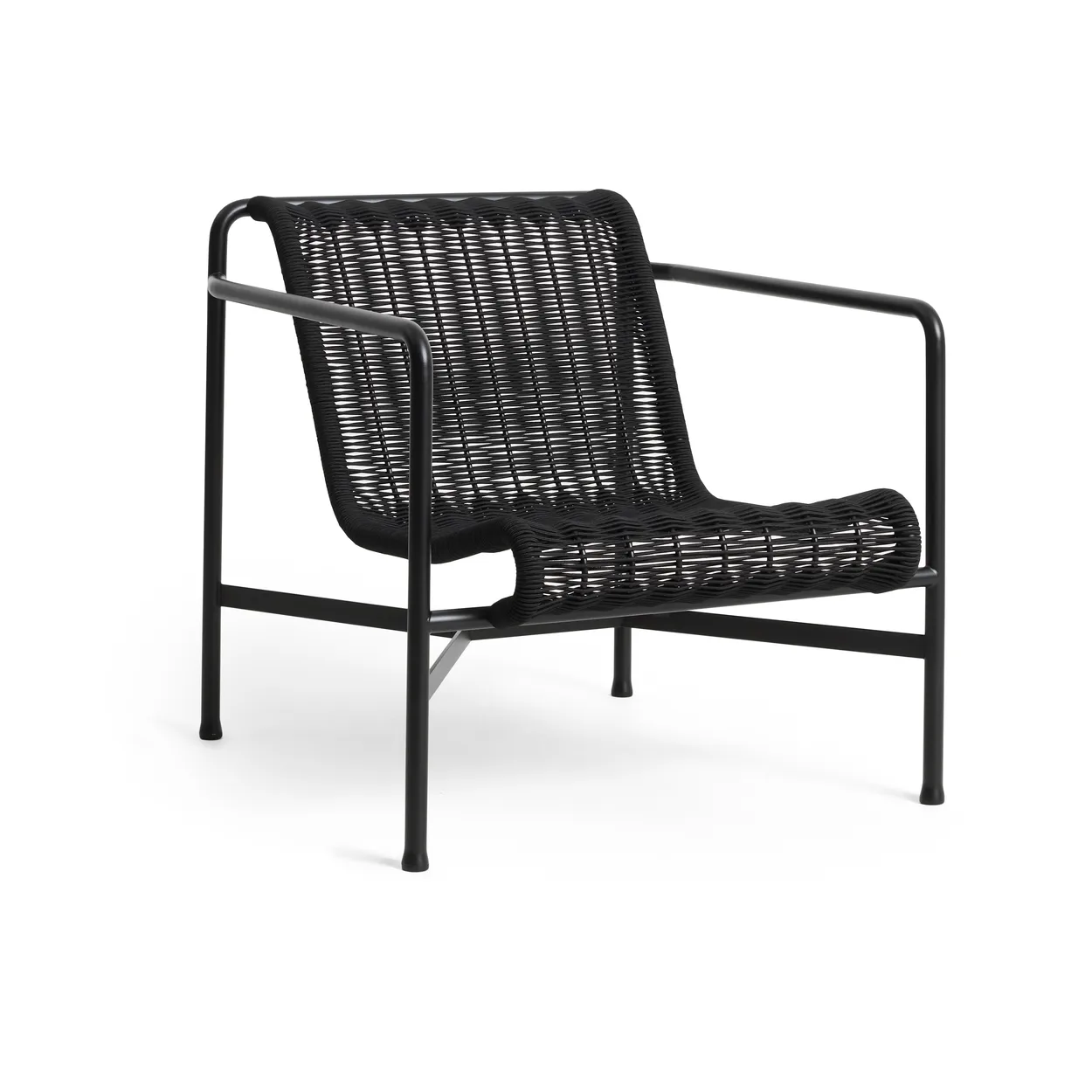 HAY Palissade Cord Low lounge armchair Anthracite | Scandinavian Design | Black