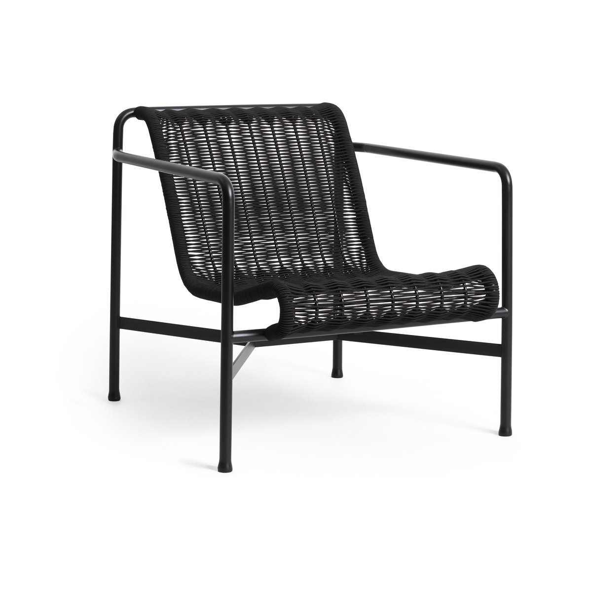HAY Palissade Cord Low lounge armchair Anthracite | Scandinavian Design | Black