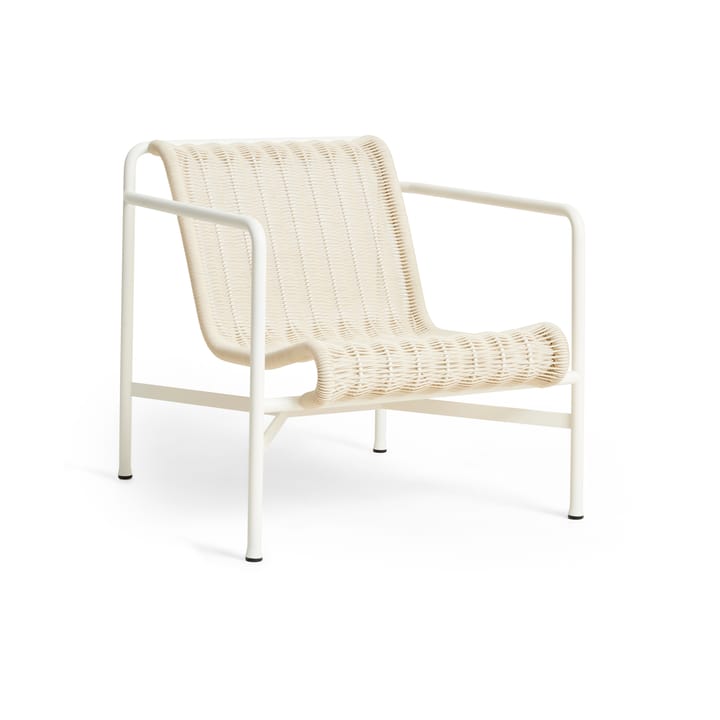 Palissade Cord Low lounge armchair - Cream white - HAY