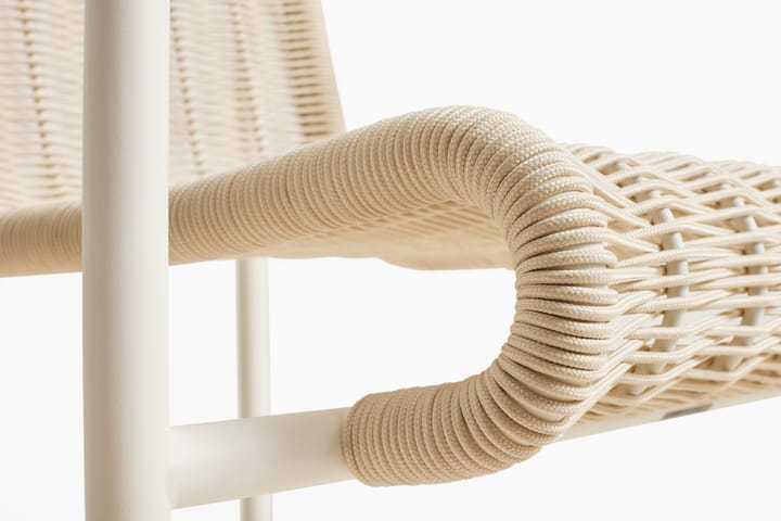 Palissade Cord Low lounge armchair, Cream white HAY