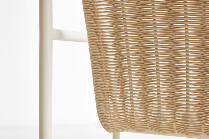 Palissade Cord Low lounge armchair, Cream white HAY