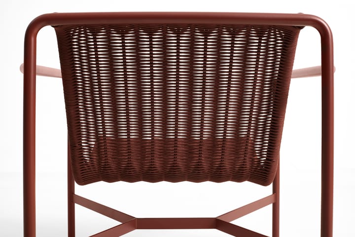 Palissade Cord Low lounge armchair, Iron red HAY