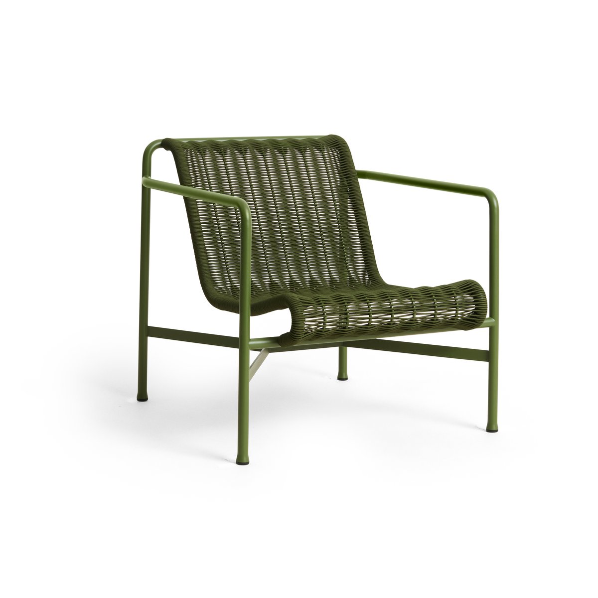 HAY Palissade Cord Low lounge armchair Olive